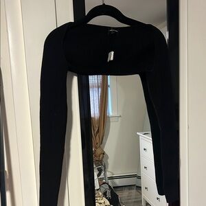 White Fox Boutique Black Knit Shrug